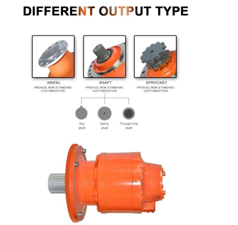 New Replacement Poclain Low Speed High Torque Radial Piston Hydraulic Motor Ms05/08/11/25/35/83/125