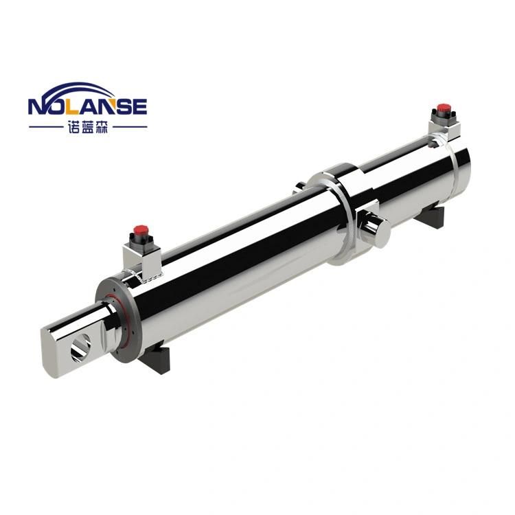 Good Stability Stainless Steel Double Acting Tipper Dumper Front Flange Hydraulic Cylinder