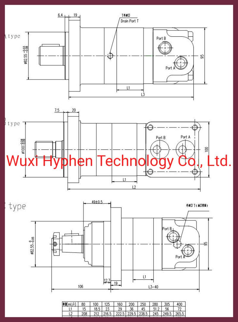 Hydraulic Motor Orbital 75L/Min 80-500 Cc (BM5)