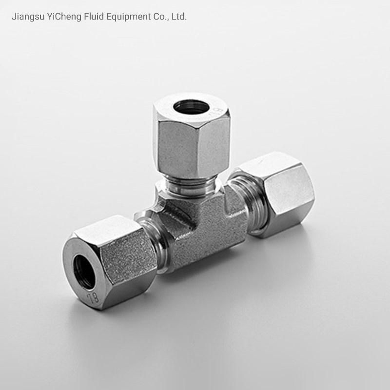 Parker Stainless Steel 316 3 Way Equal Union Tee for Tube Connect Tee Hydraulic Tube Fittings