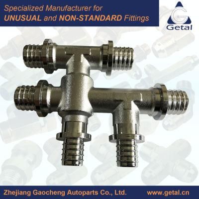 Yuhuan Manufacturer Hydraulic Fittings Multiway Cross Tube Fittings