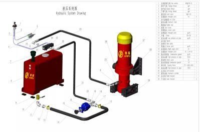 New Front Mounting Type Multistage Hydraulic Oil Cylinder for Semi-Trailer