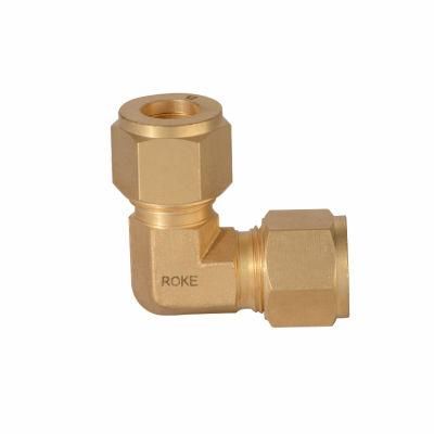 Brass Double Ferrules 90 Degree Union Elbows 2mm to 38mm Metric Tube Fitting
