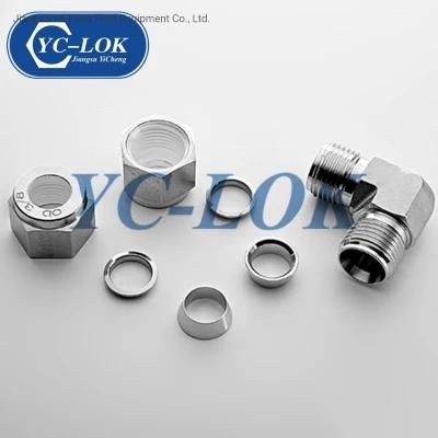 High Pressure Stainless Steel 316 Equal Elbow Double Ferrule Fittings Hydraulic Tube Fittings