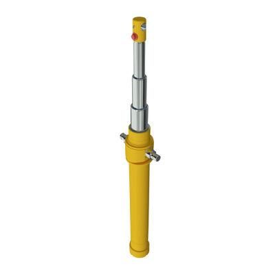 Produce Single Acting 3-Stage Telescopic Hydraulic Cylinder