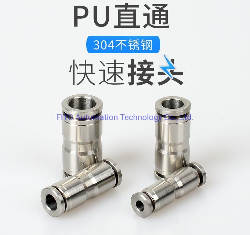 Brass Nickel Plated Male Straight Pushin Connector/ Pneumatic Fitting