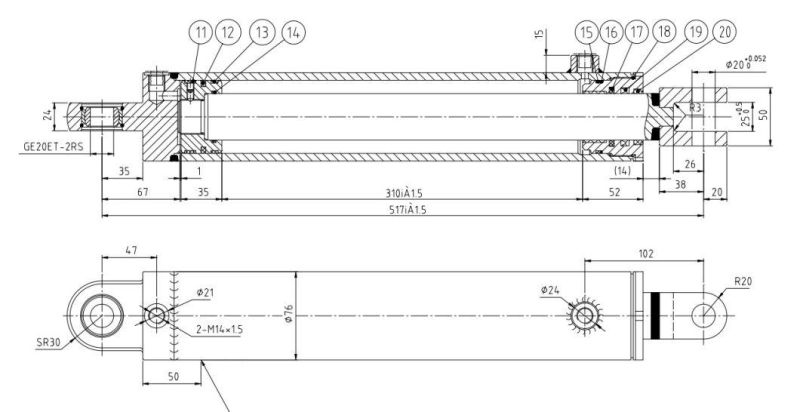 Wholesale Custom Compact Hydraulic Cylinder Hsg63/40