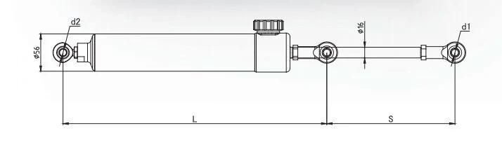 Aluminium Push Pull Hydraulic Cylinder for Hospital Bed