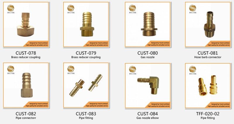 1/8 NPT to 5/16 Brass Straight Hose Barb Fitting Brass Joint Pipe Fittings Cross Fitting