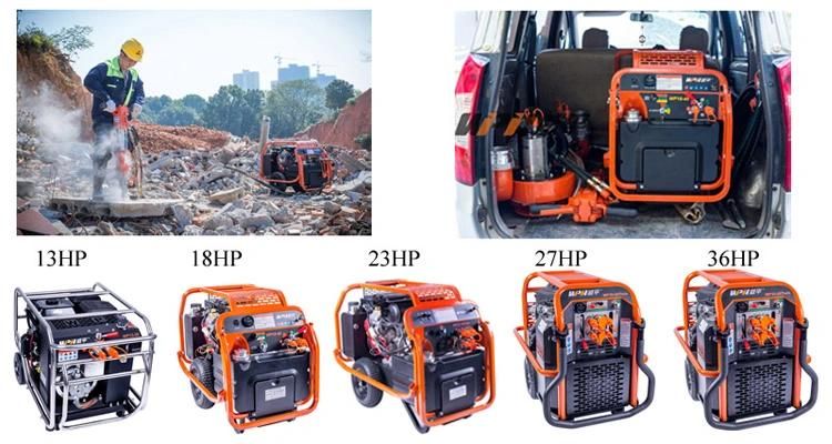 Portable 27HP Double Acting Gas Powered Hydraulic Pump Unit Hydraulic Power Unit for Sale