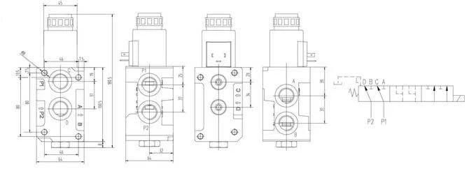 Hsv 6-a Hydraulic Selector Diverter Solenoid Valve 13 Gpm 12V DC