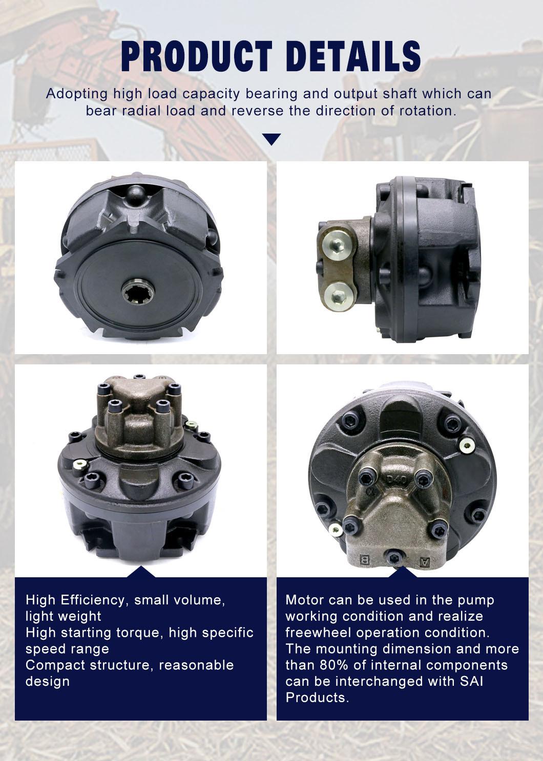 Low Speed High Torque Sai Hydraulic Motor, Light Weight & High Specific Power