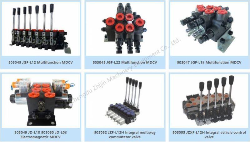 Hydraulic Gear Pump Hydraulic Multiple Directional Control Valve